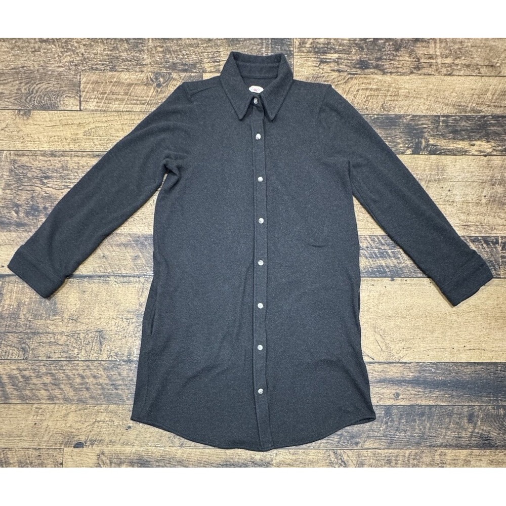 Faherty Dark Gray Long Sleeve Dress